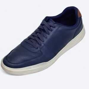 Cole Haan Mens Grand Crosscourt Navy Leather Sneakers C33990 11.5M Preppy‎